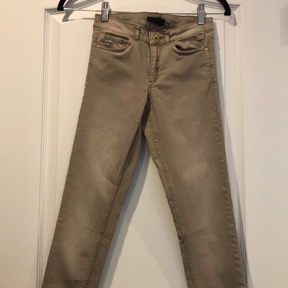 H&M taupe denim jean leggings size 2 - Picture 1 of 8